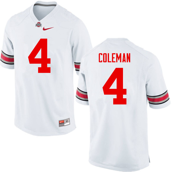 Men Ohio State Buckeyes #4 Kurt Coleman College Football Jerseys Game-White